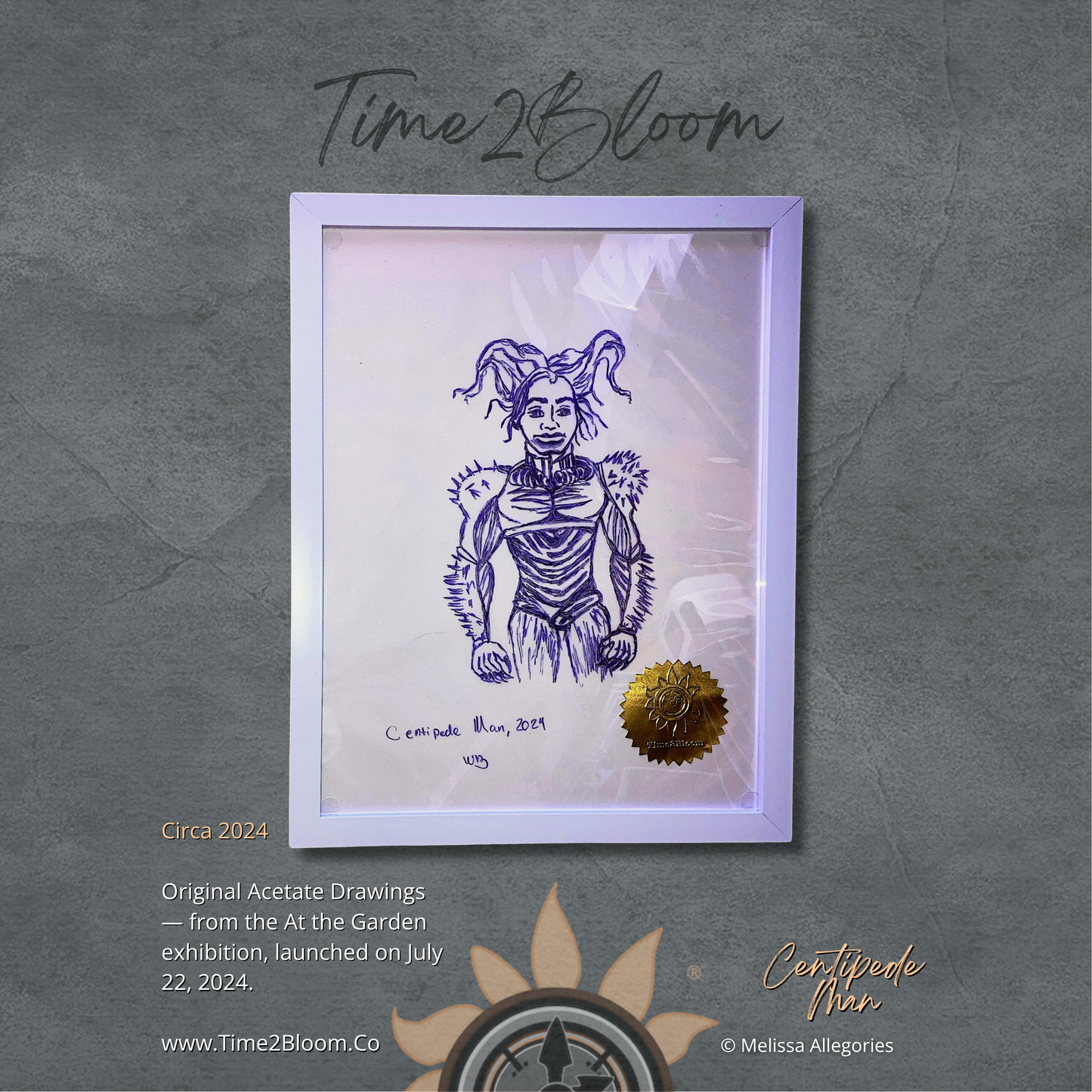 Centipede Man 2024 — Acetate Drawing